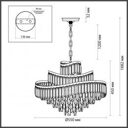 Odeon light 5073/12 HALL (В 2-Х КОРОБКАХ) ODL24 505 золото/прозрачный/металл/хрусталь Люстра E14 12*40W WAYTA  - 2 купить